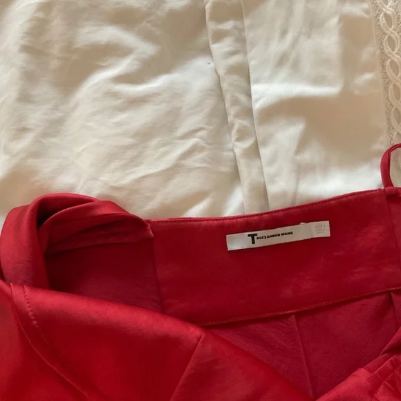 Alexander Wang T T by Alexander Wang red midi slip dress in Cherry red - Picture 9 of 9